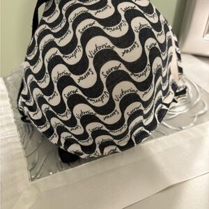 Victoria's Secret Black and White Backpack with Bold Design 38D